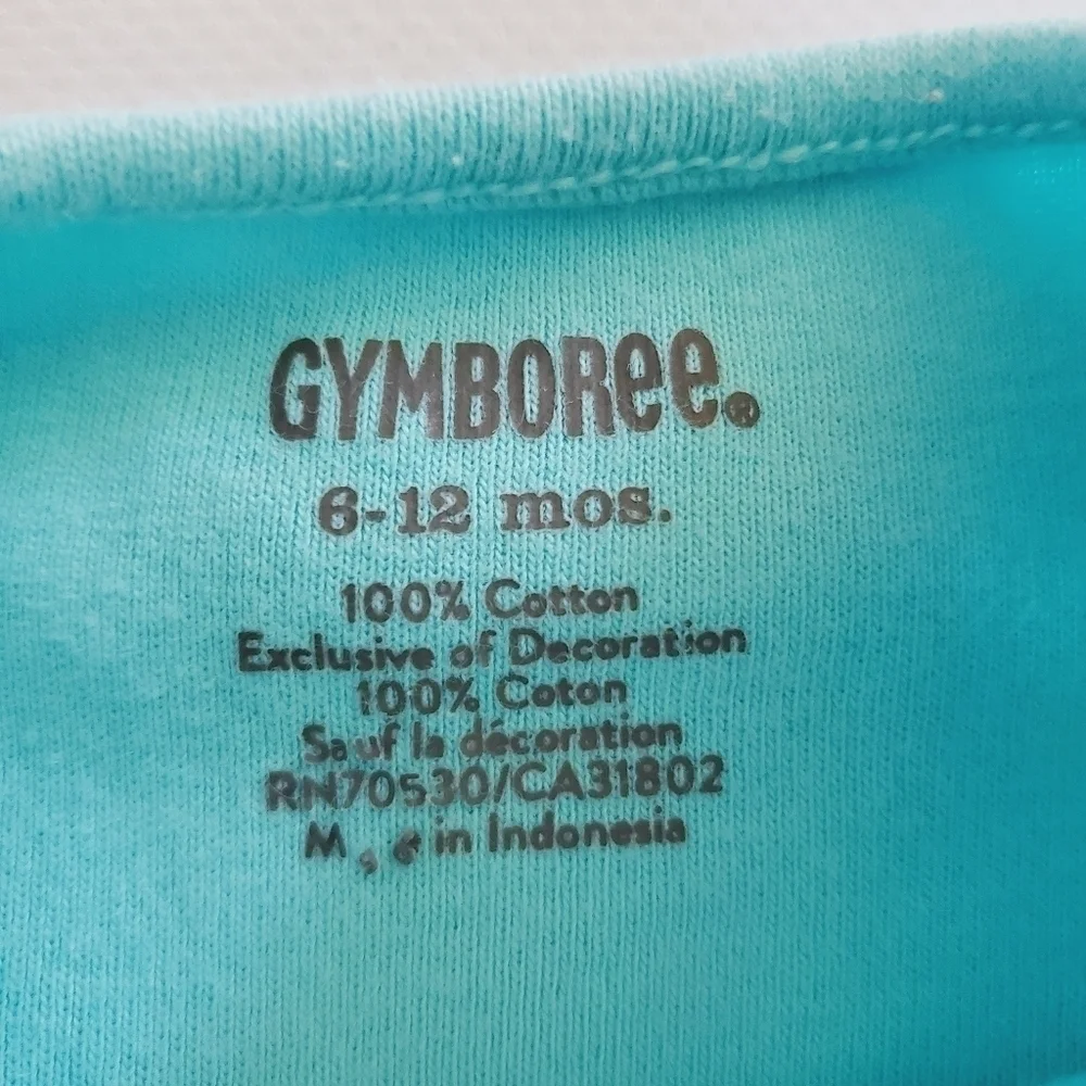 K1297 * Gymboree Ruffled Straps Tank Turquoise Size 6/12M